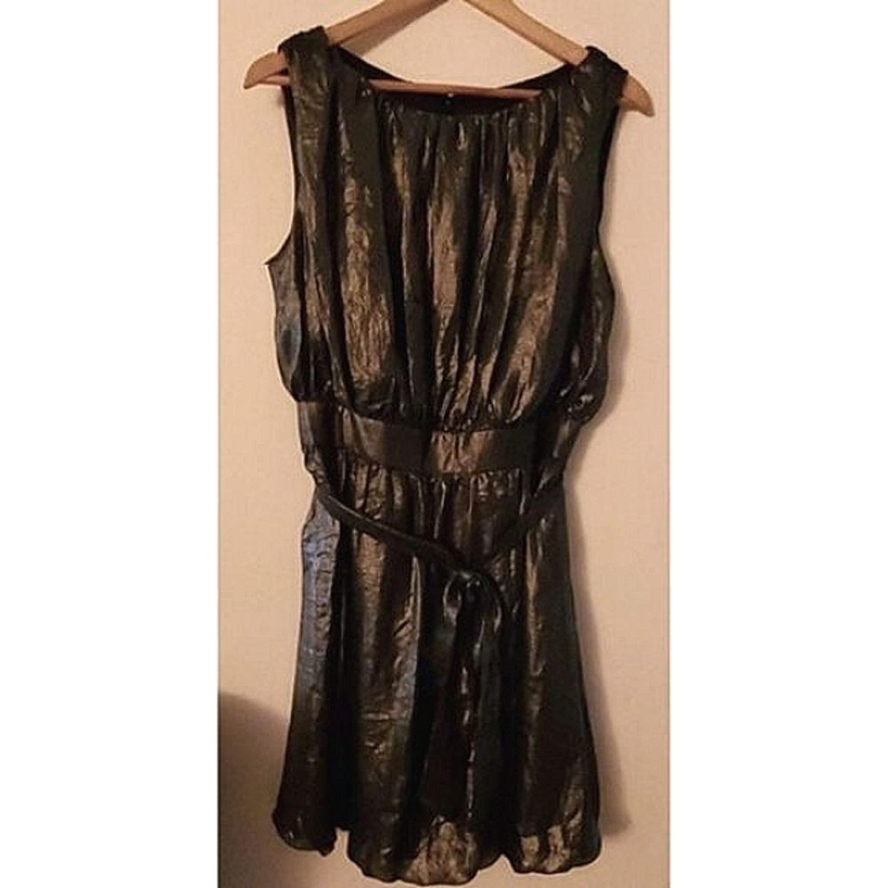 JS Collections Shiny Sleeveless Dress Gray 12